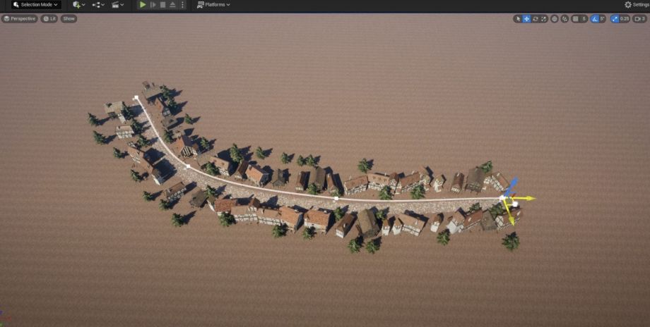 Procedural Medieval Village Generator Set-up in UE5